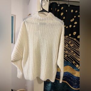 Cozy White Knit Sweater